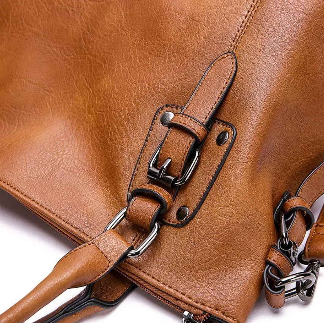 Gwyneth - Buckled Tote Handbag