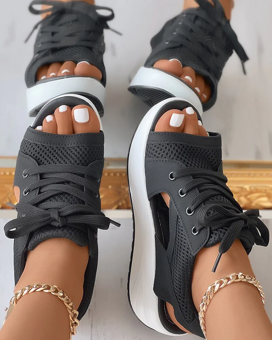 Amanda - Breathable Wedge Sneakers