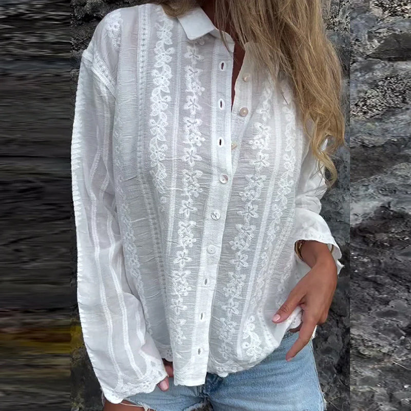 Kathlyn - Button-Up Polo Shirt