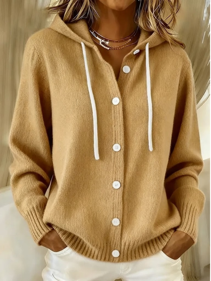 Women’s Cozy Hooded Knit Cardigan