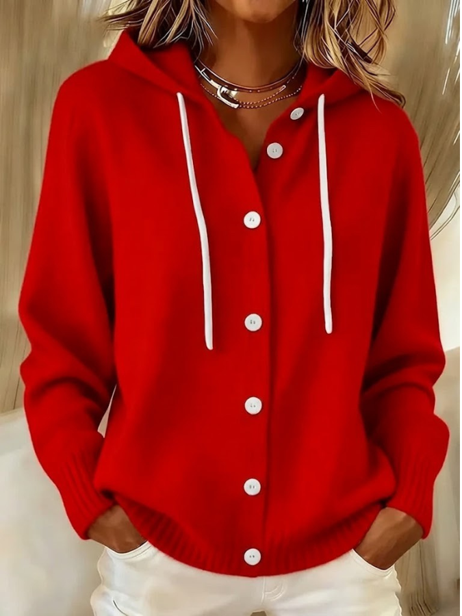 Women’s Cozy Hooded Knit Cardigan
