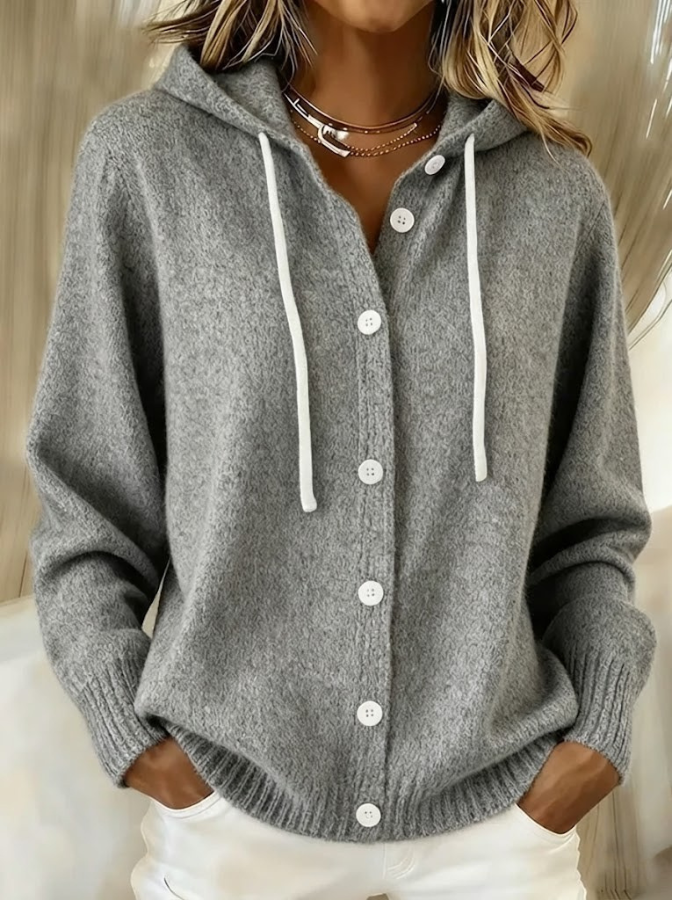 Women’s Cozy Hooded Knit Cardigan