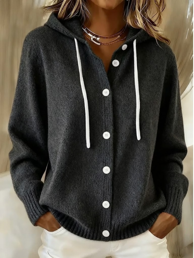 Women’s Cozy Hooded Knit Cardigan