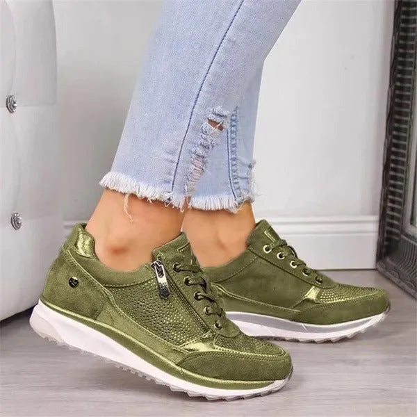 Women’s Zip-Up Orthopedic Walking Sneakers