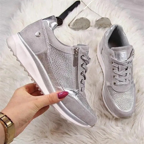 Women’s Zip-Up Orthopedic Walking Sneakers