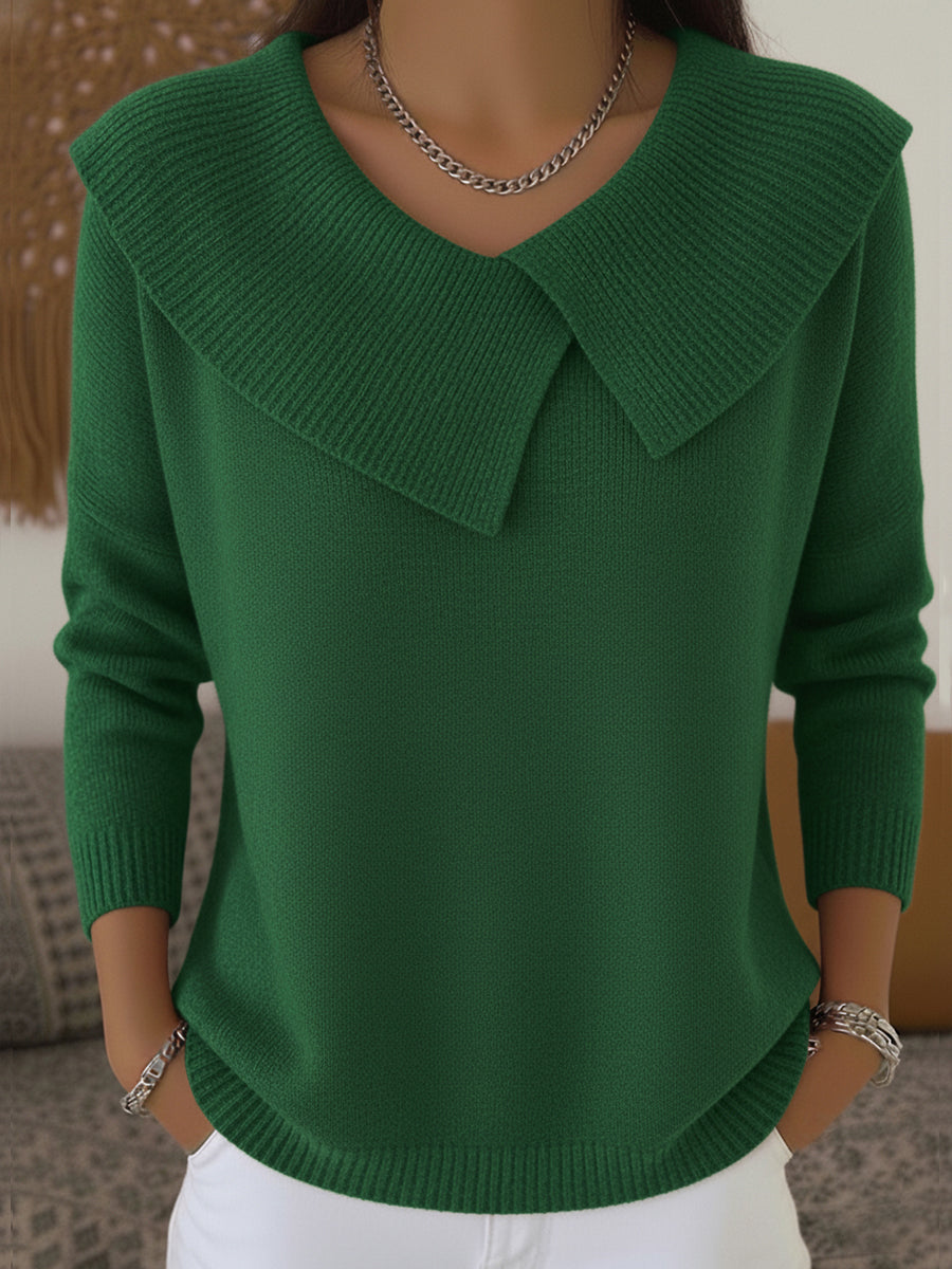 Women’s Elegant Collared Knit Jumper