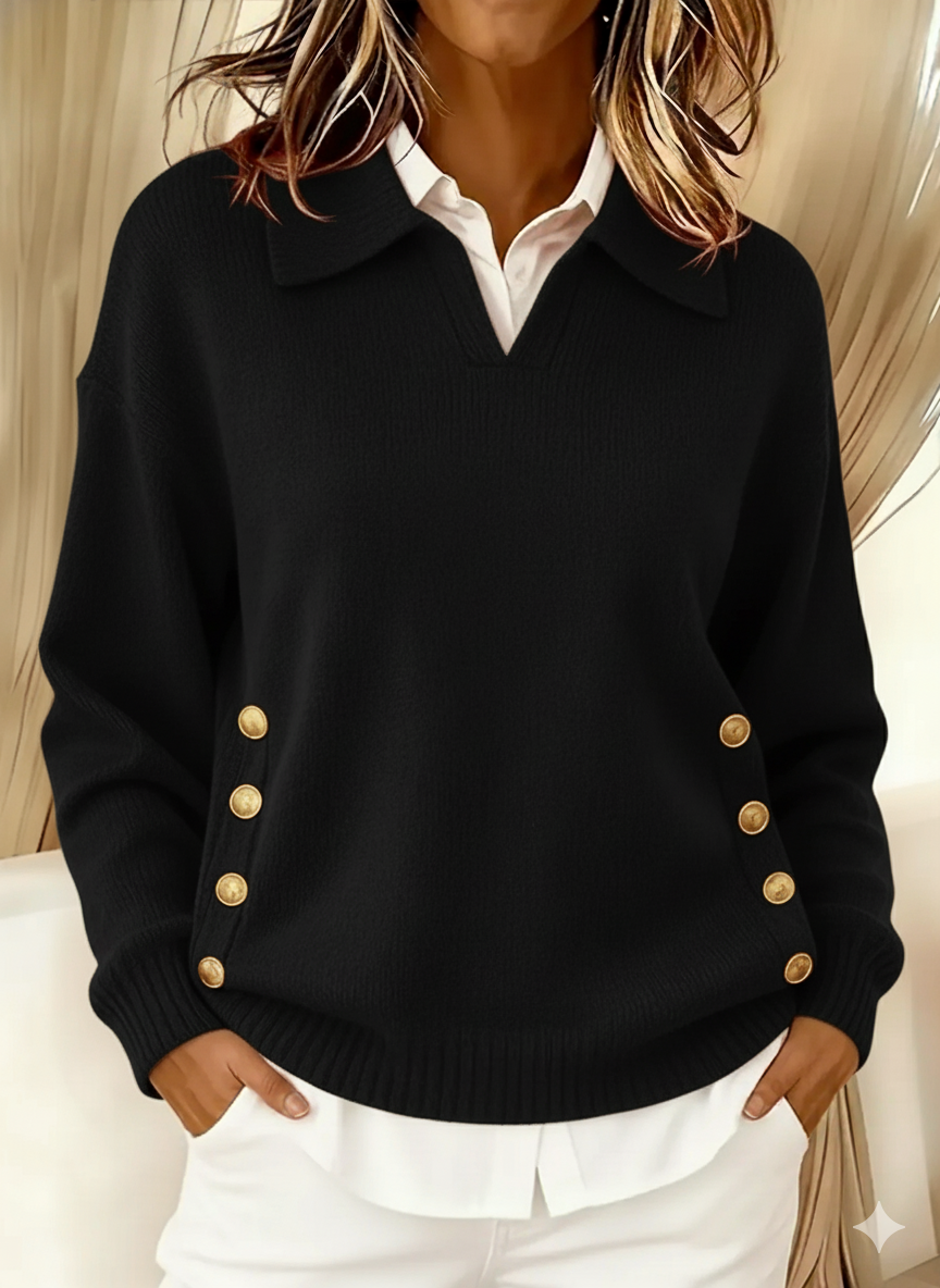 Women’s Classic Collared V-Neck Sweater
