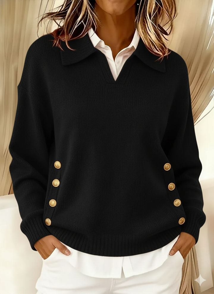 Women’s Classic Collared V-Neck Sweater