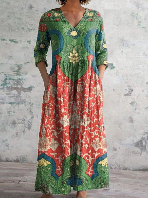 Loretta - Vintage Printed Dress