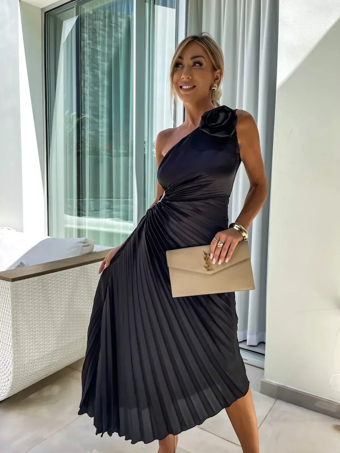 Marivelle - Pleated Glamour Dress
