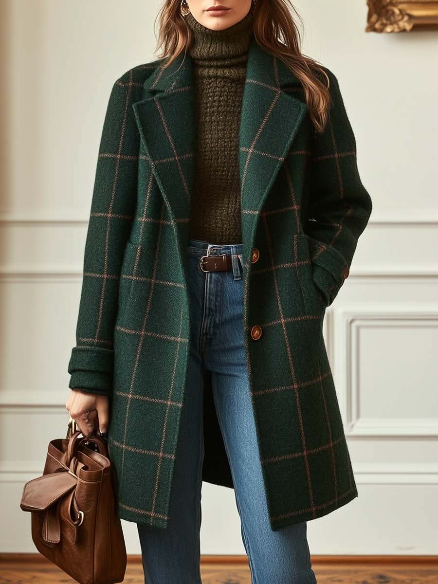 Women’s Classic Checkered Coat
