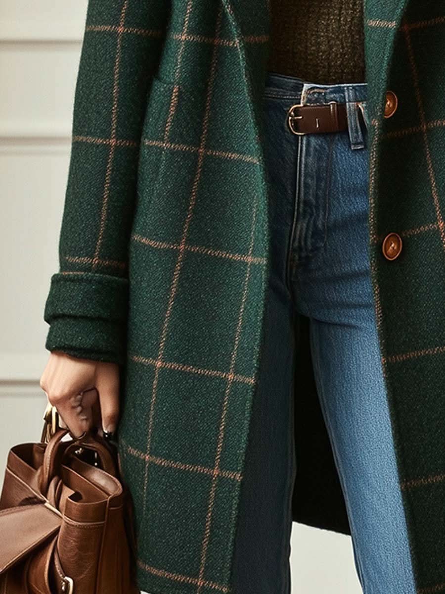 Women’s Classic Checkered Coat