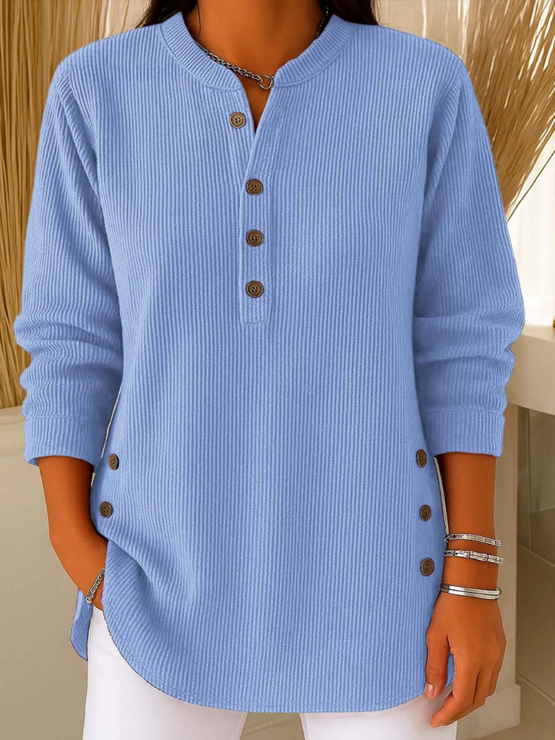 Women’s Ribbed Button Detail Tunic