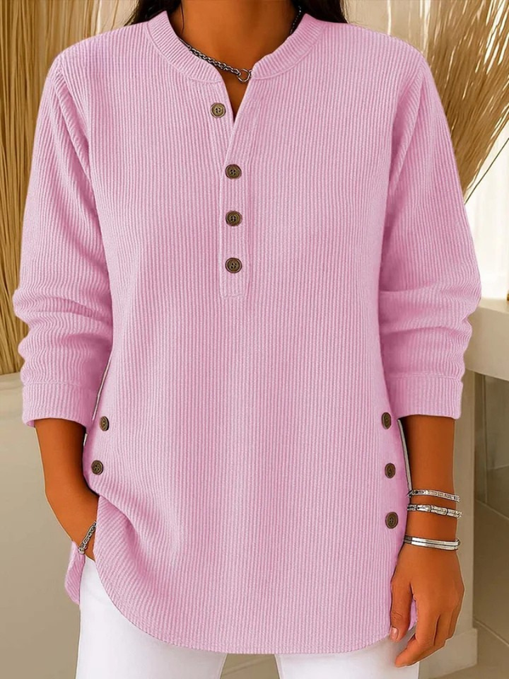 Women’s Ribbed Button Detail Tunic