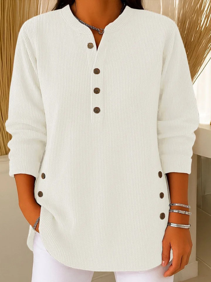 Women’s Ribbed Button Detail Tunic