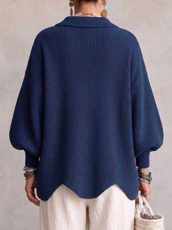 Women’s Oversized Collared Cardigan With Buttons