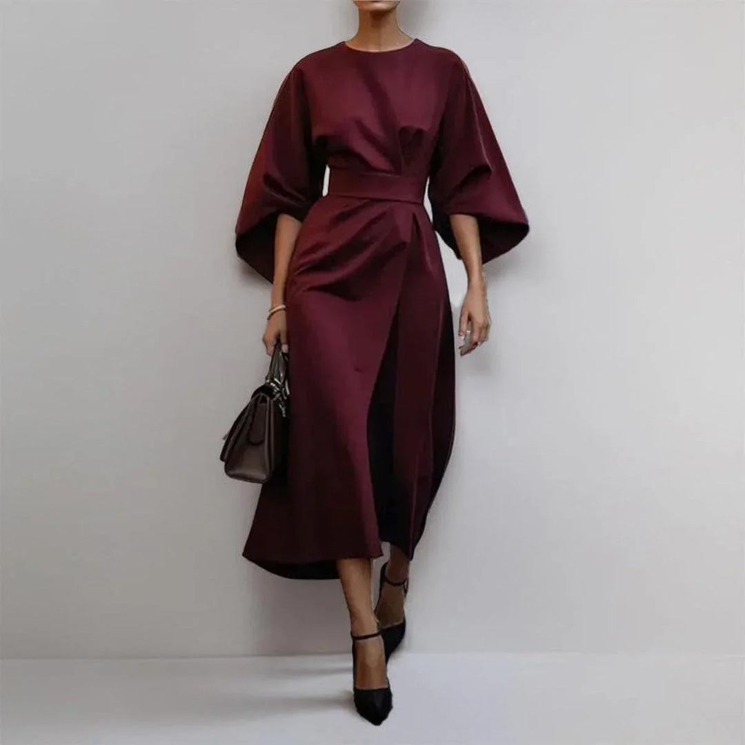 Marisca - Minimalist Belted Luxe Dress