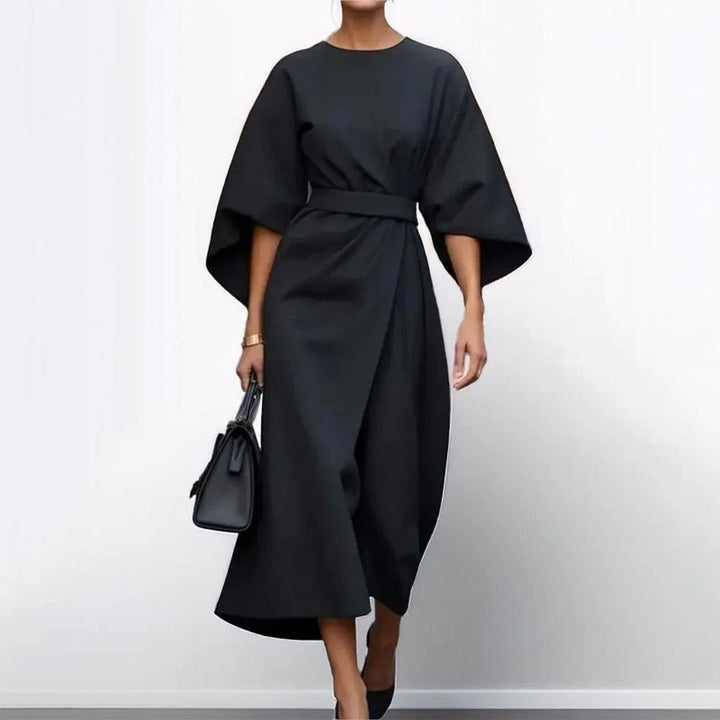 Marisca - Minimalist Belted Luxe Dress