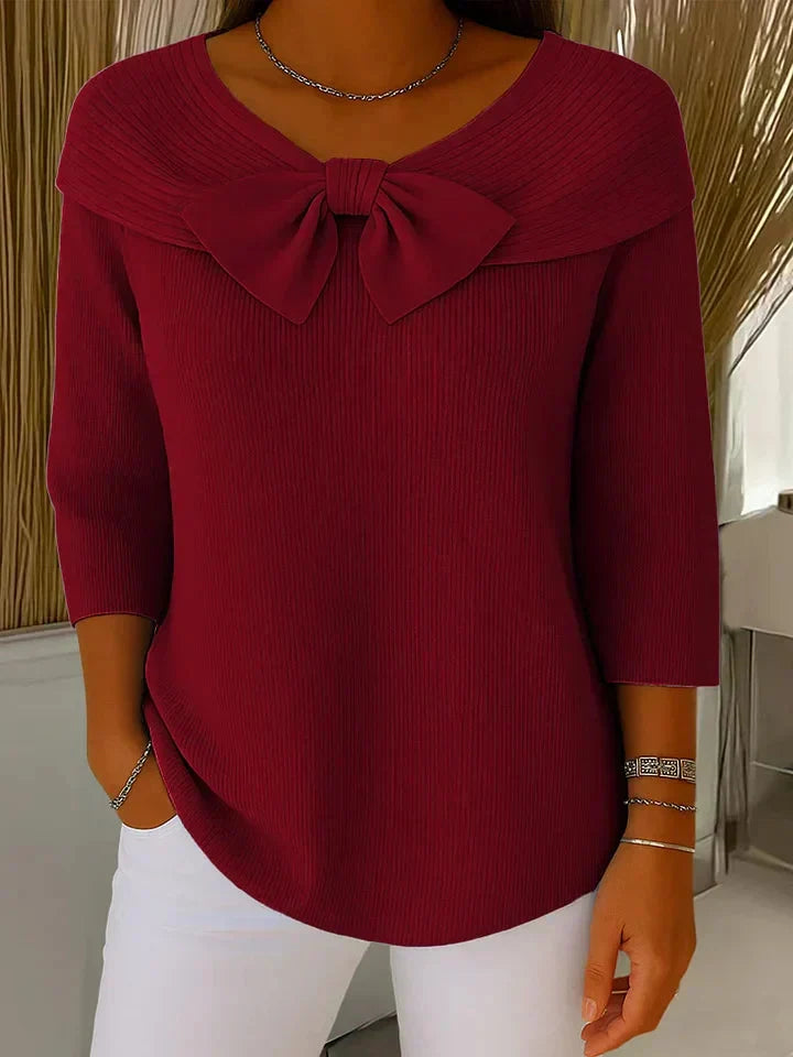 Women’s Elegant Bow Detail Knit Jumper