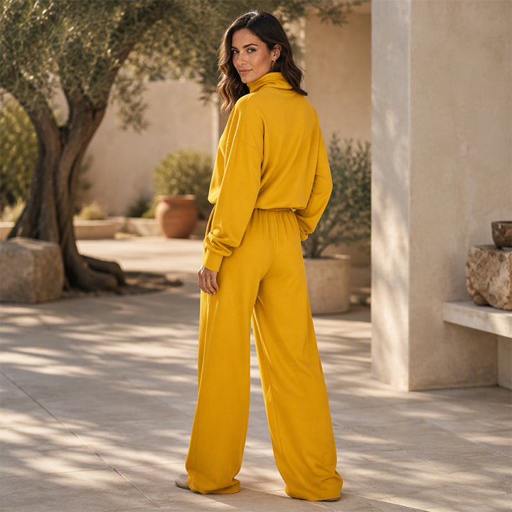Women’s Turtleneck Wide-Leg Two-Piece Set