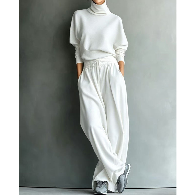 Women’s Turtleneck Wide-Leg Two-Piece Set