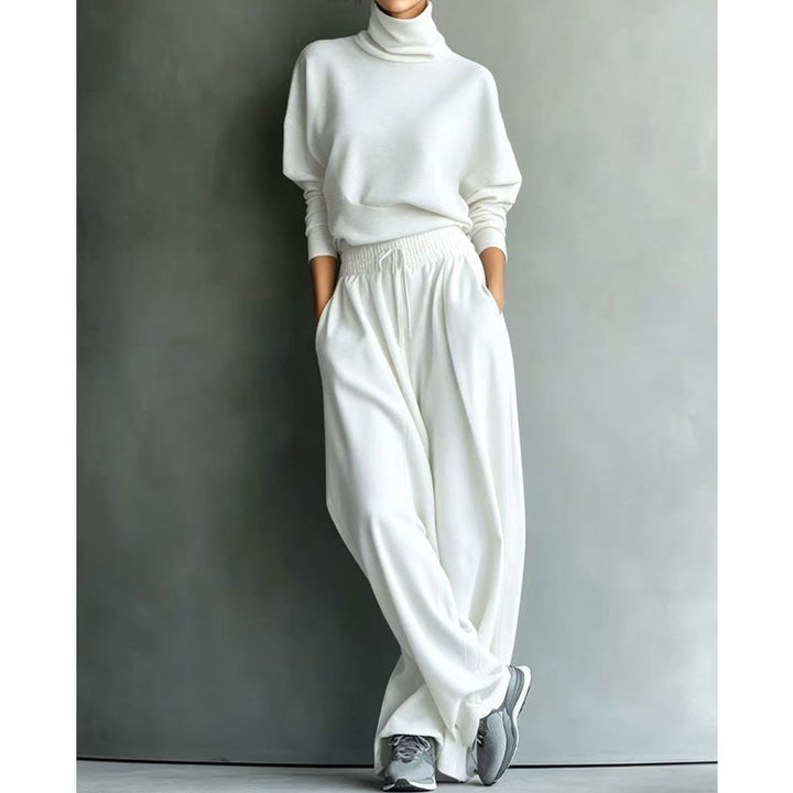 Women’s Turtleneck Wide-Leg Two-Piece Set