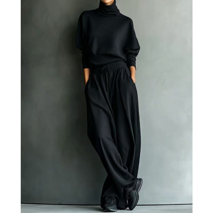 Women’s Turtleneck Wide-Leg Two-Piece Set