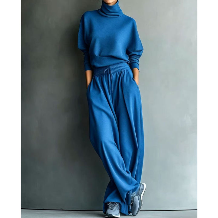 Women’s Turtleneck Wide-Leg Two-Piece Set