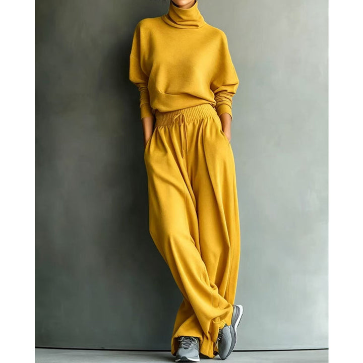 Women’s Turtleneck Wide-Leg Two-Piece Set